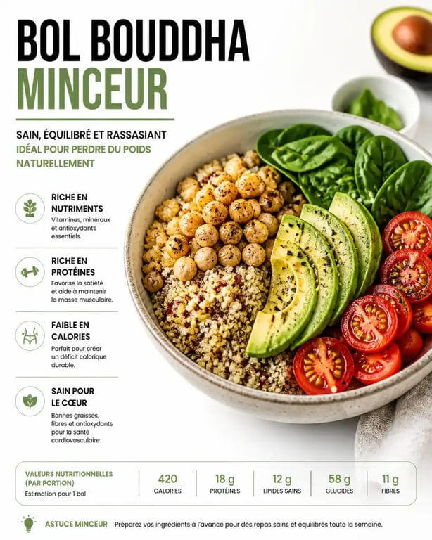 Bol composé sain pour recette perte de poids avec quinoa et légumes frais