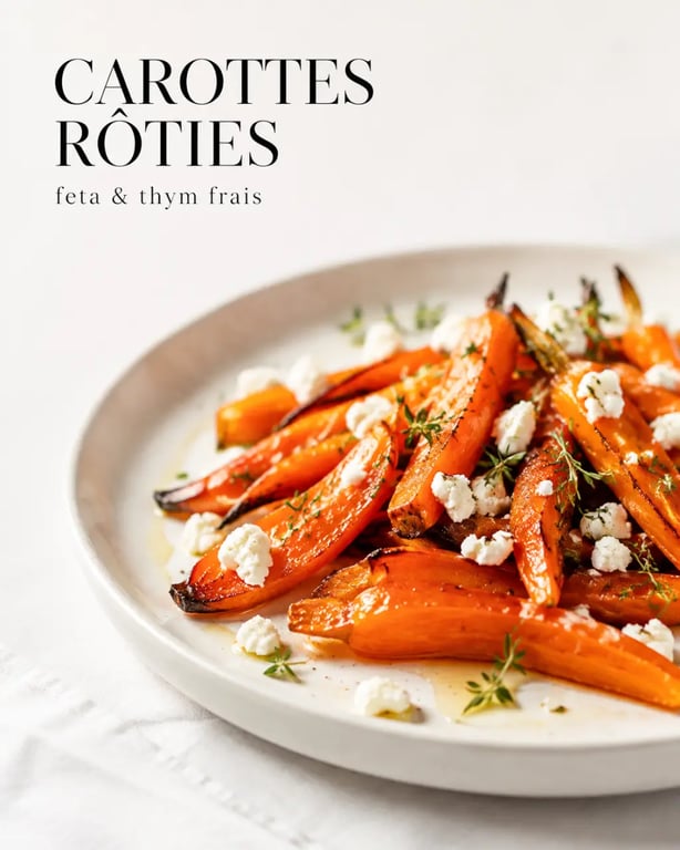 Recettes avec des carottes : carottes rôties au four avec feta