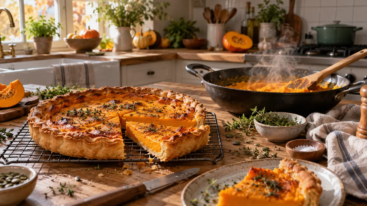 Tarte aux potirons : évaporez l’eau pour garder une pâte croustillante