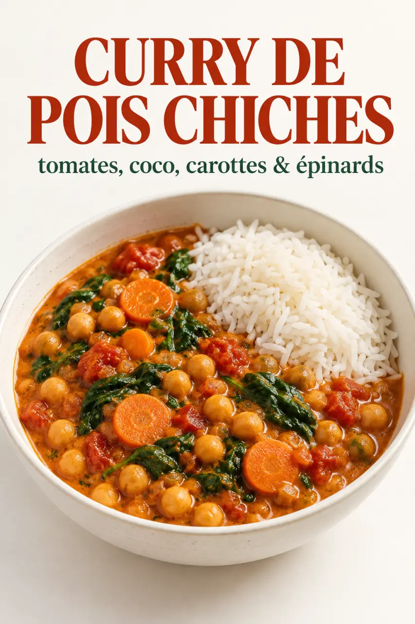 Plats mijotés recettes : curry végétarien de pois chiches
