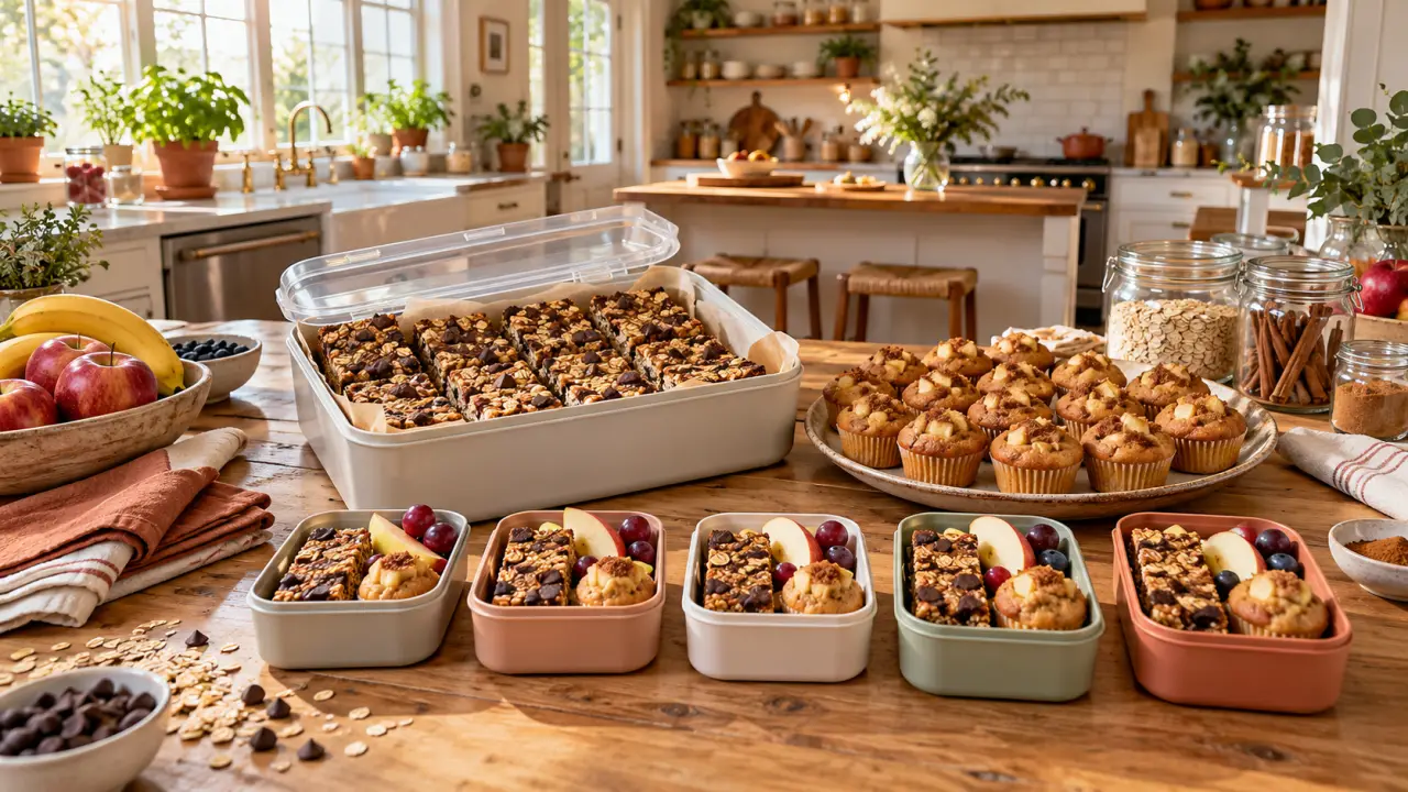 Goûter fait maison pour la semaine : deux recettes, cinq jours sans cuisiner