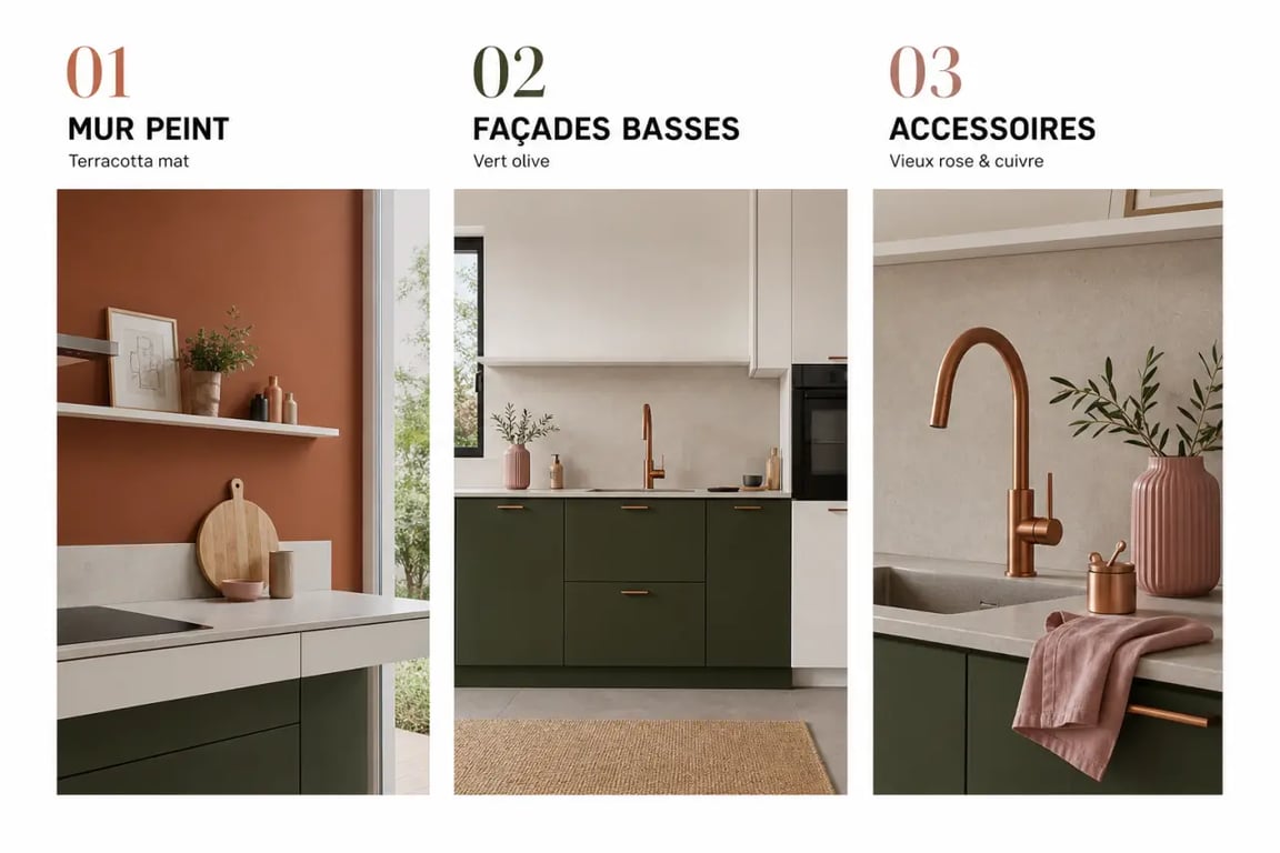 Couleur tendance 2025 cuisine : idées d’application sur murs, façades et accessoires