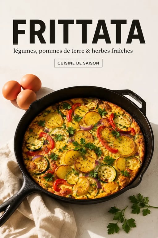 Recette beaucoup oeufs : grande frittata familiale aux légumes et pommes de terre