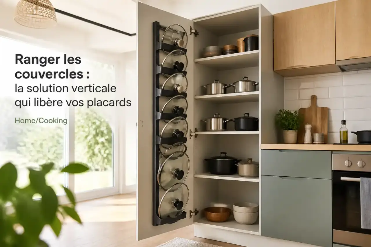 Ranger les couvercles : la solution verticale qui libère vos placards
