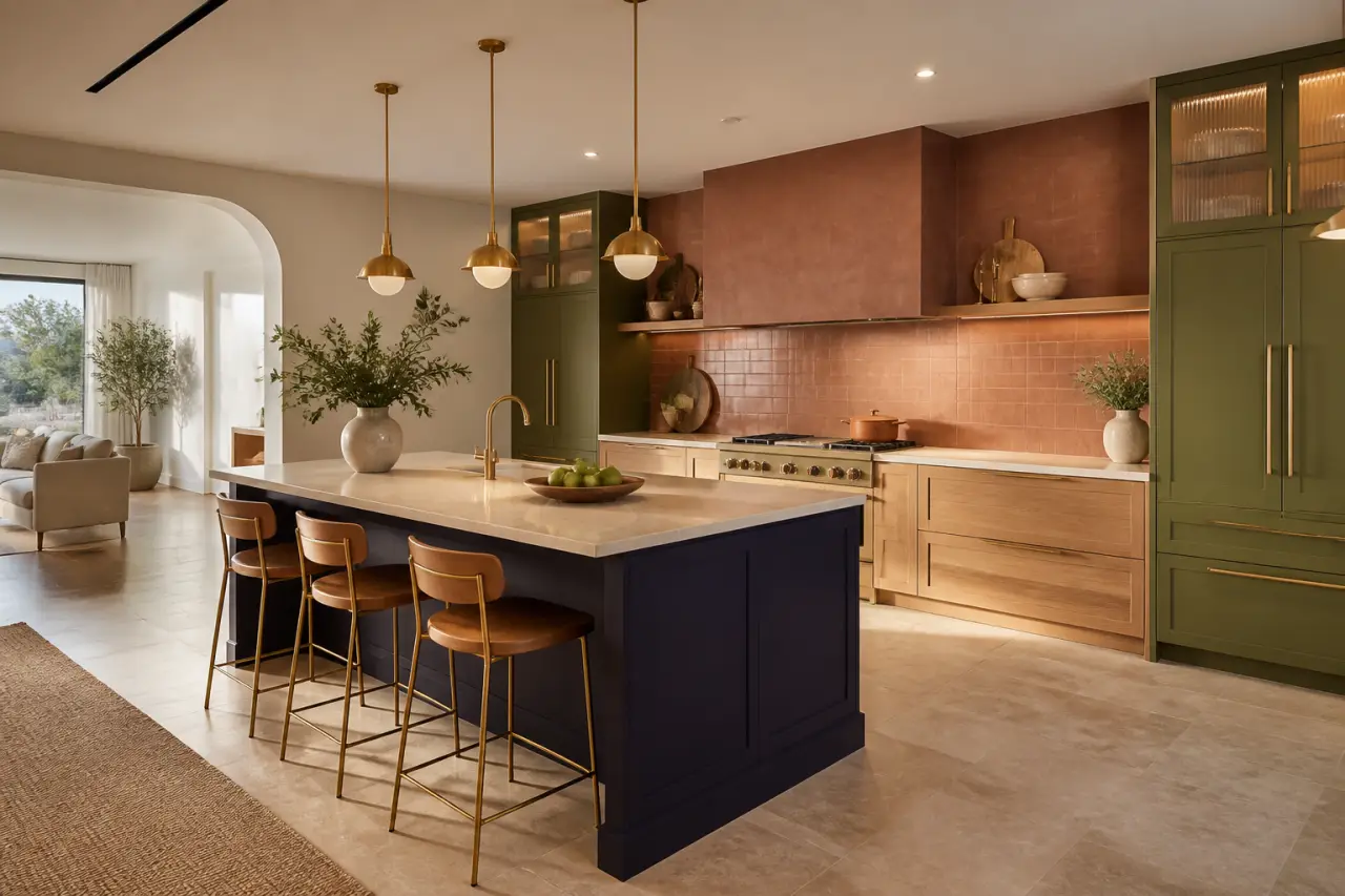 Couleur tendance 2025 cuisine : vert, terracotta, Future Dusk et les associations qui fonctionnent